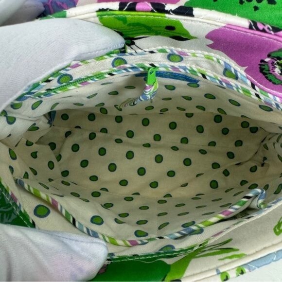 Vera Bradley Sateen Nicole Butterfly Floral Print Top Handle Satchel Handbag - Picture 7 of 15